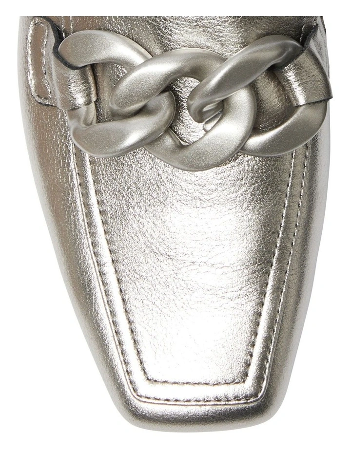 Domino Flat Shoes in Pewter Metallic image 7