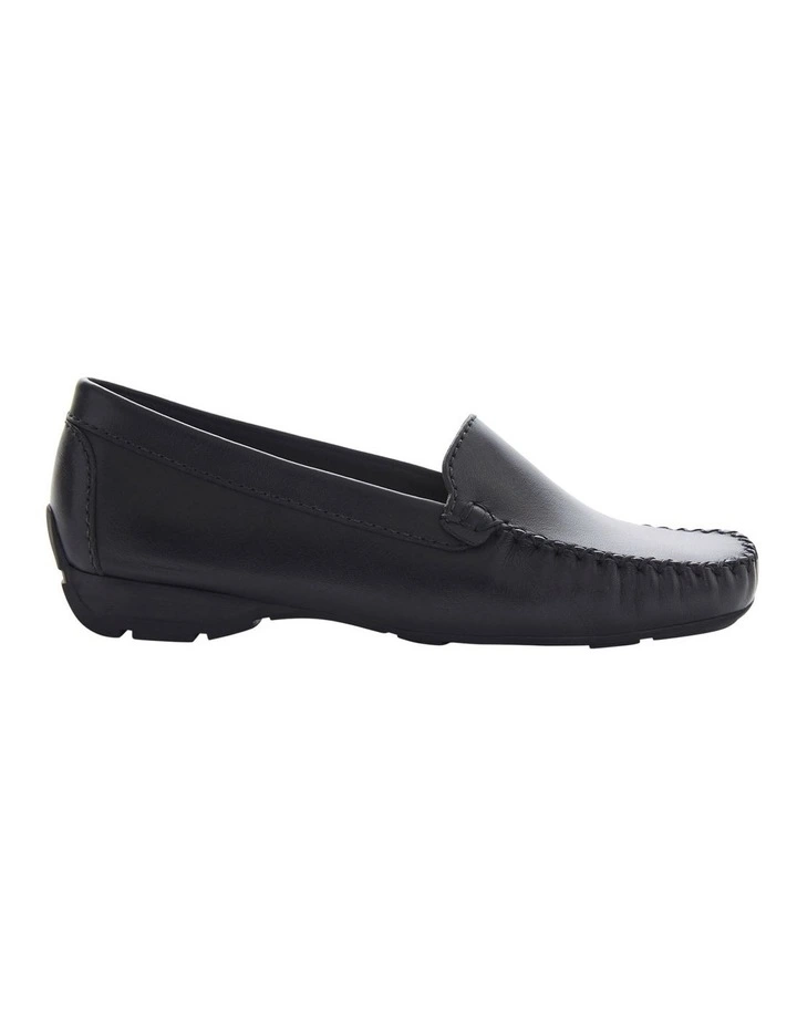 Sicily Flat Shoes in Black Leather image 1