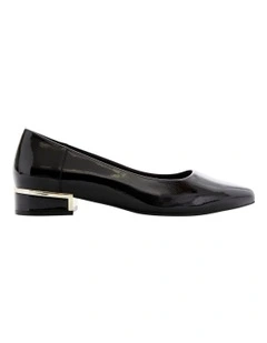 Sinatra Heeled Shoes in Black Patent Leather