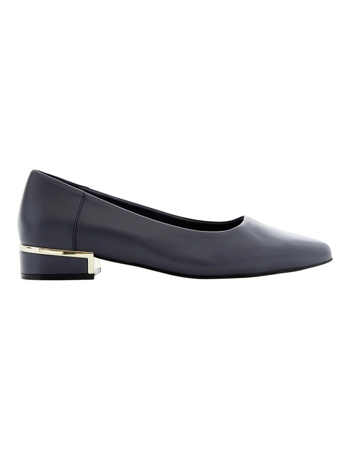 Sinatra Heeled Shoes in Navy Leather image 1