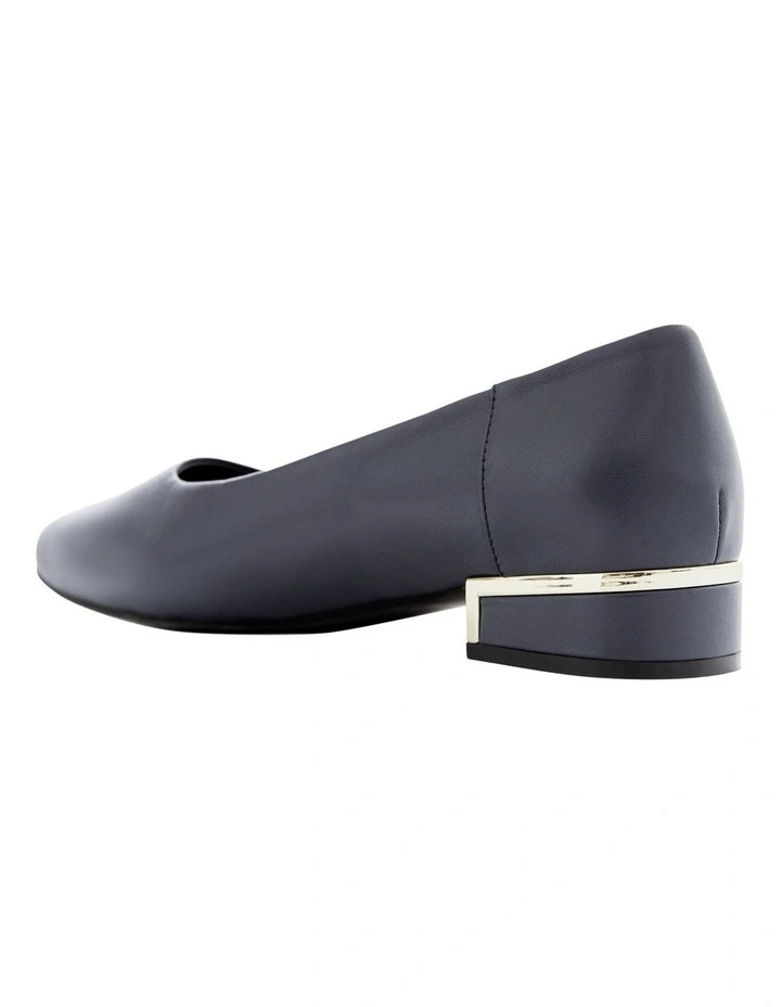 Sinatra Heeled Shoes in Navy Leather image 3