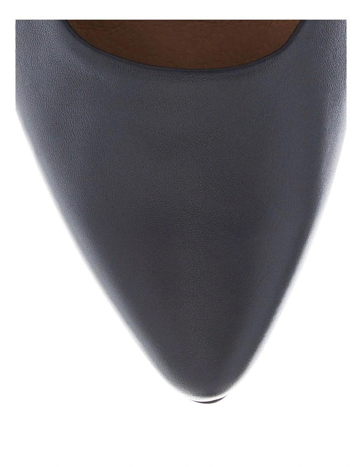 Sinatra Heeled Shoes in Navy Leather image 4
