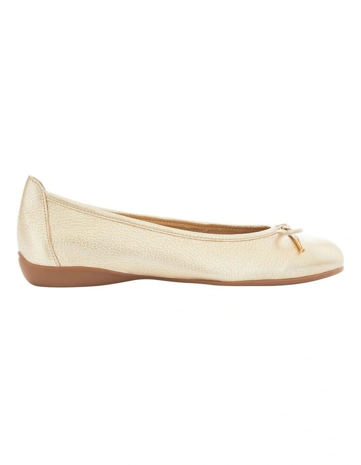Azaria Flat Shoes in Gold Metallic image 1
