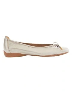 Azaria Flat Shoes in Pewter Metallic