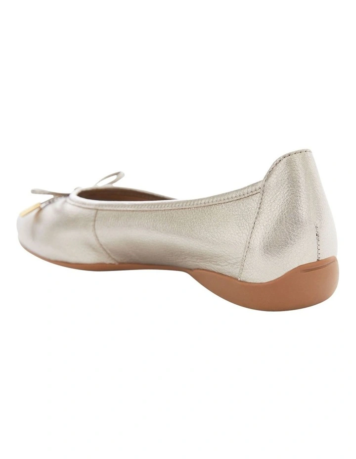 Azaria Flat Shoes in Pewter Metallic image 3