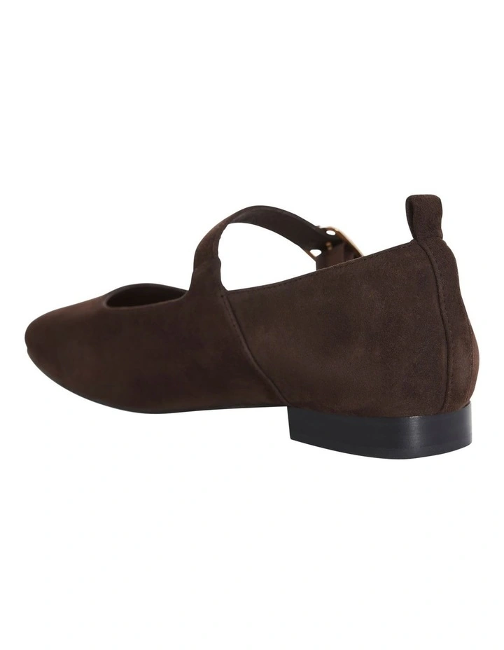 Bonnie Ballet Flats in Chocolate Suede image 3