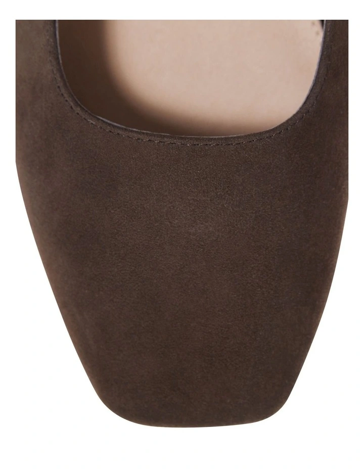 Bonnie Ballet Flats in Chocolate Suede image 4