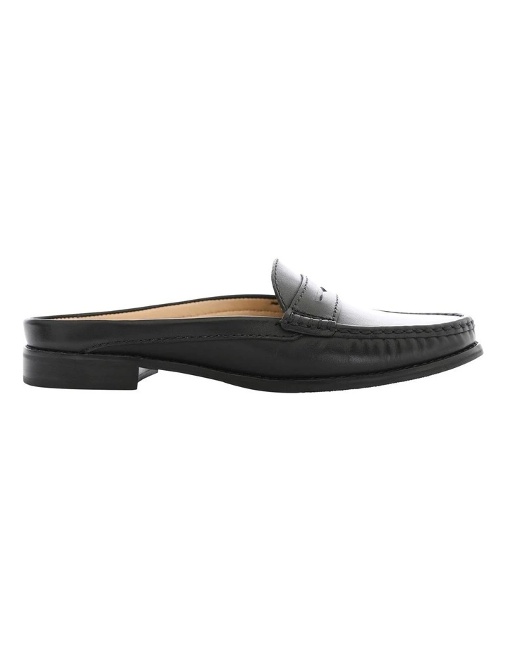 Tudor Flat Shoes in Black Leather image 1