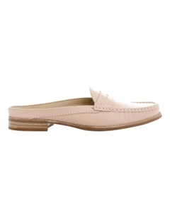 Tudor Flat Shoes in Blush Leather