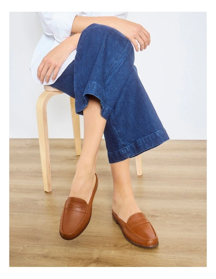 Tudor Flat Shoes in Cognac Leather image 2