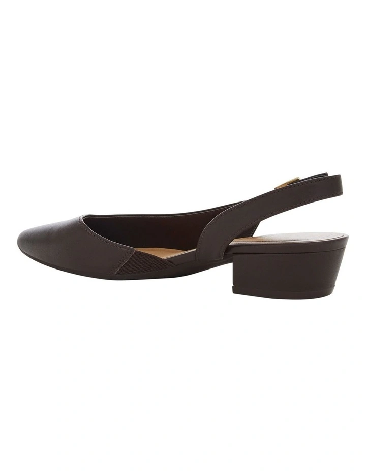 Ramsey Heeled Shoes in Chocolate Leather image 3