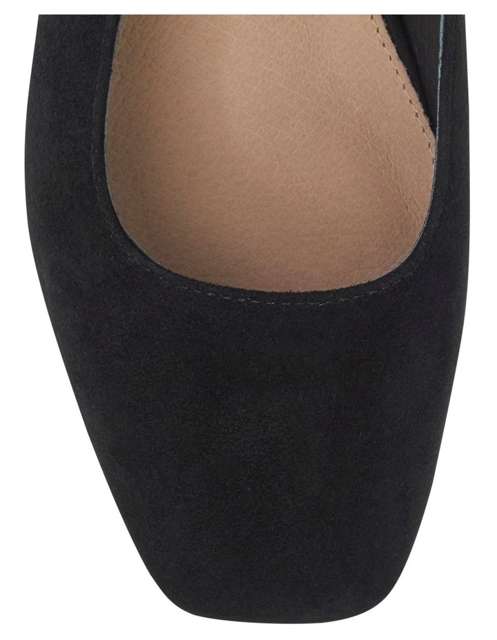 Bonnie Flat Shoes in Black Suede image 4