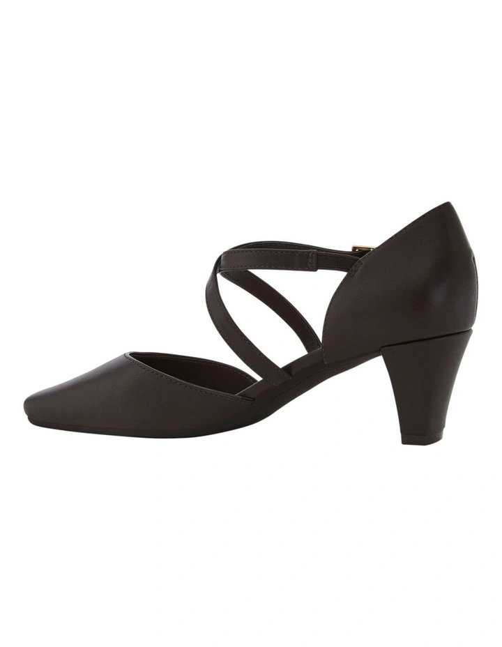 Adison Heeled Shoes in Chocolate Leather image 3