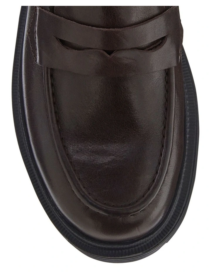 Eleanor Loafers in Chocolate Leather image 4