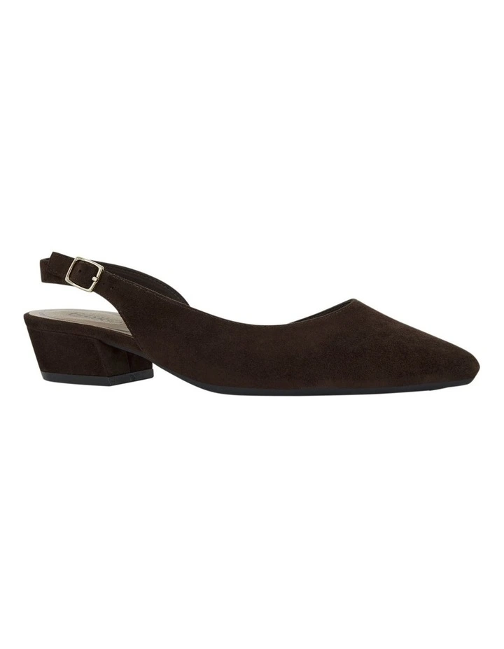 Ramsey Heeled Shoes in Chocolate Suede image 2