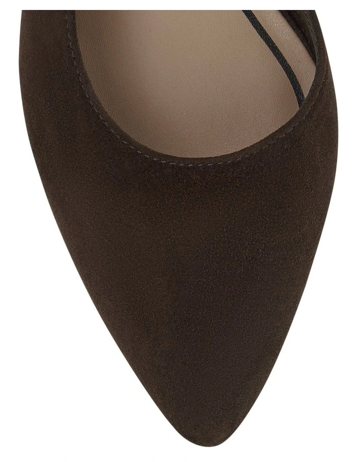 Ramsey Heeled Shoes in Chocolate Suede image 4