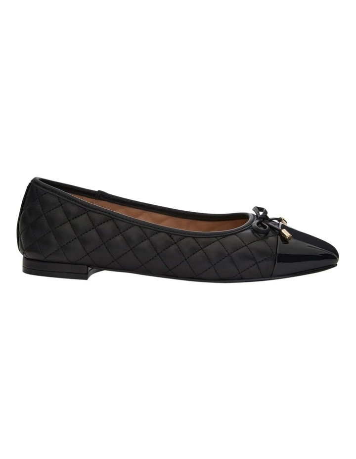 Belgium Flat Shoes in Black Patent/ Leather image 1
