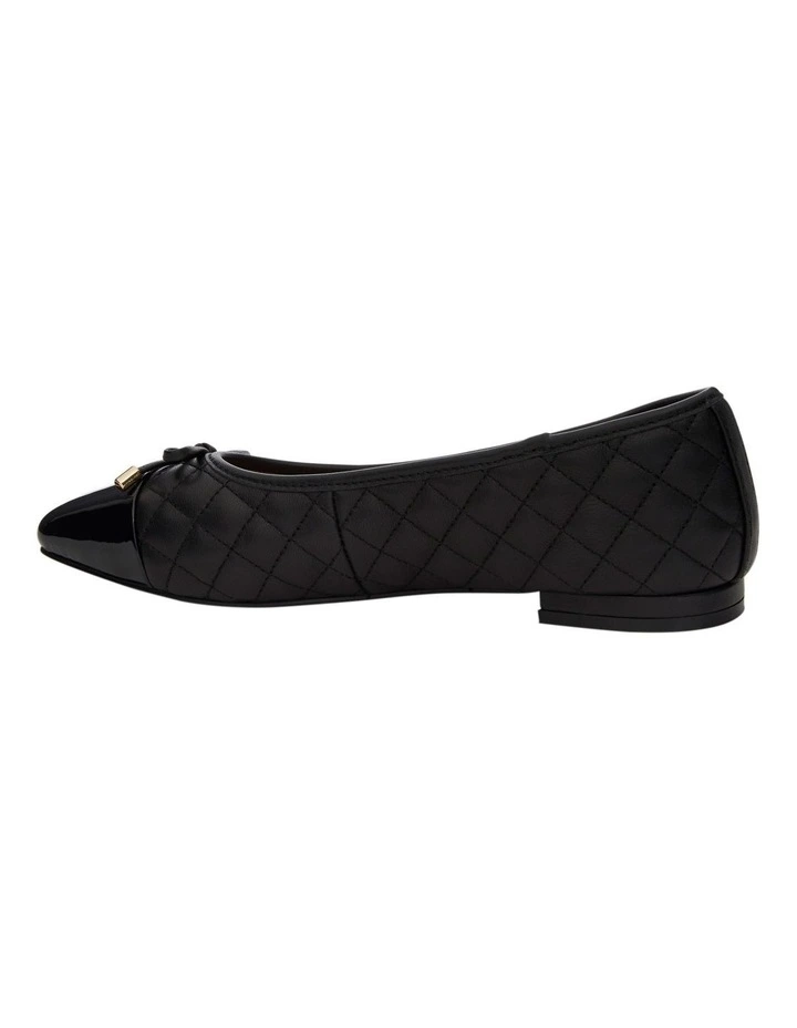 Belgium Flat Shoes in Black Patent/ Leather image 3