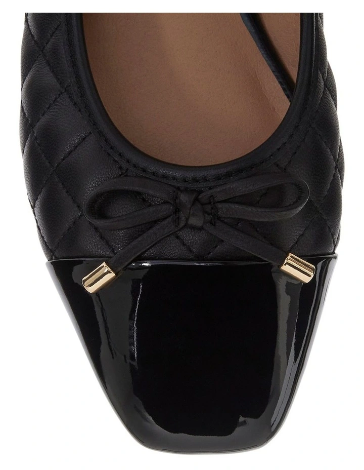 Belgium Flat Shoes in Black Patent/ Leather image 4