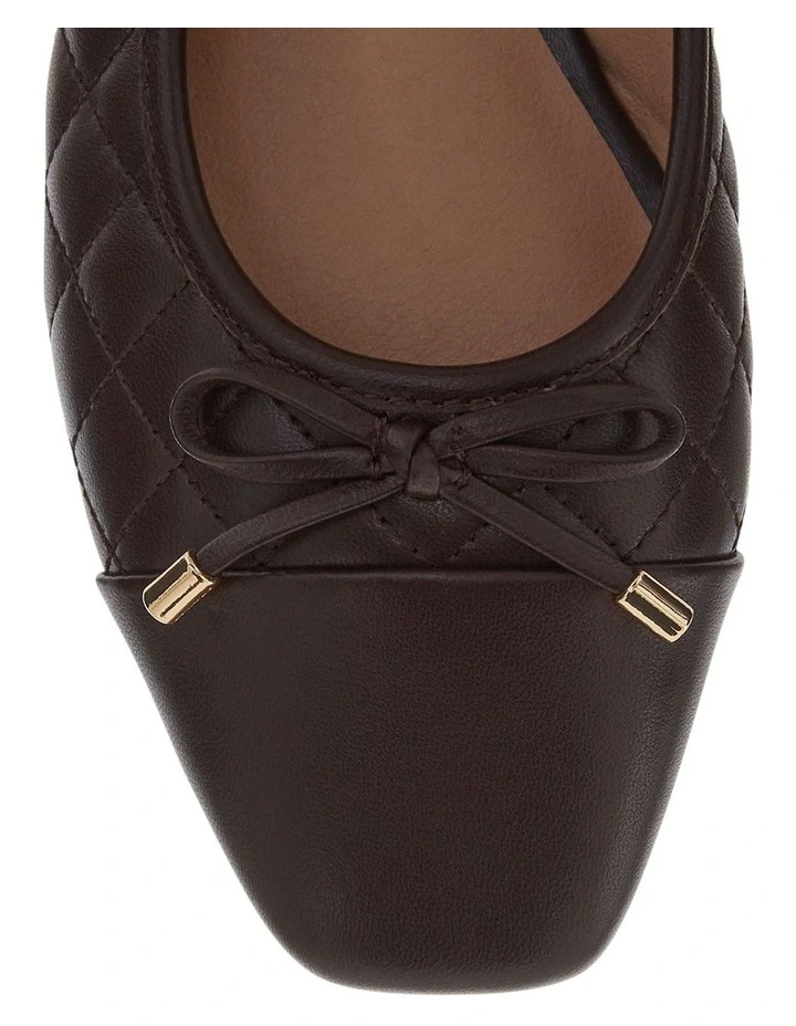 Belgium Flat Shoes in Chocolate Leather image 4