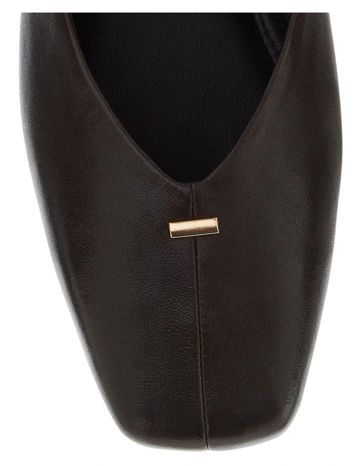 Pearl Ballet Flats in Chocolate Leather image 6