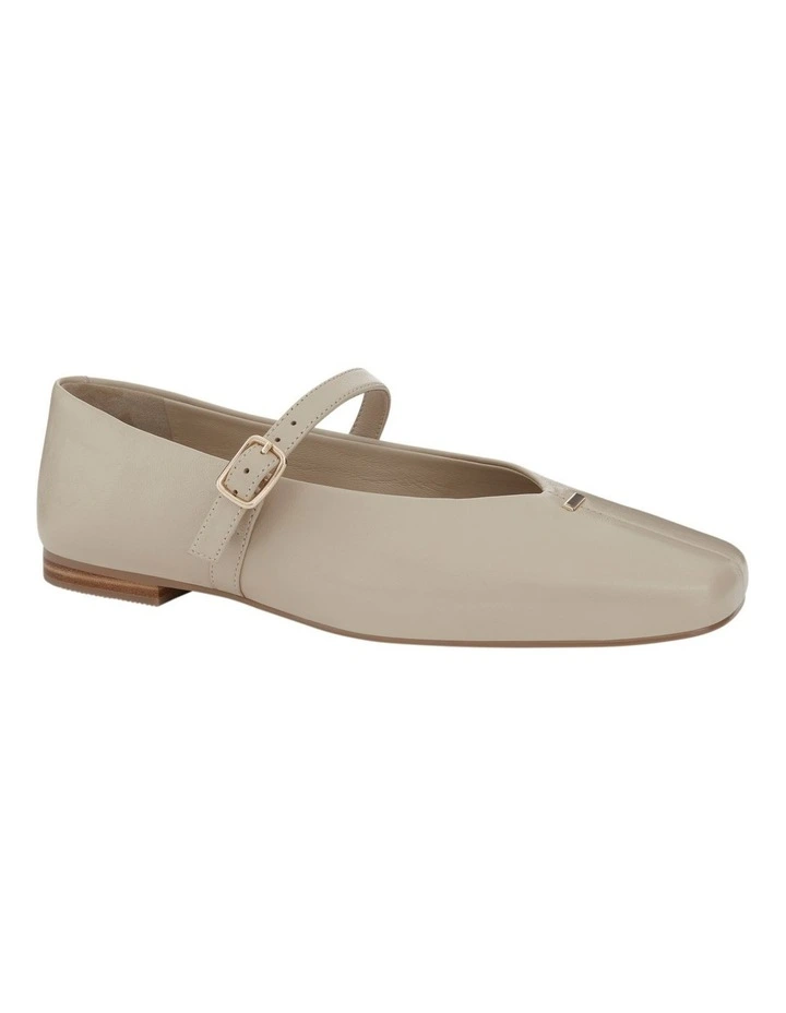 Pearl  Ballet Flats in Ivory Leather image 2