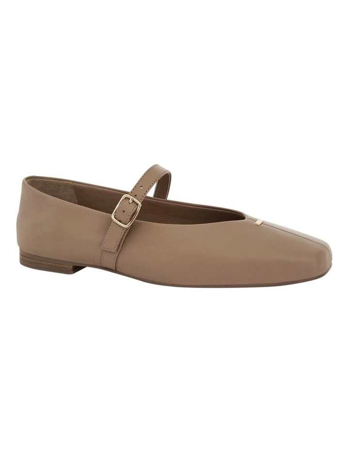 Pearl Ballet Flats in Nude Leather image 2