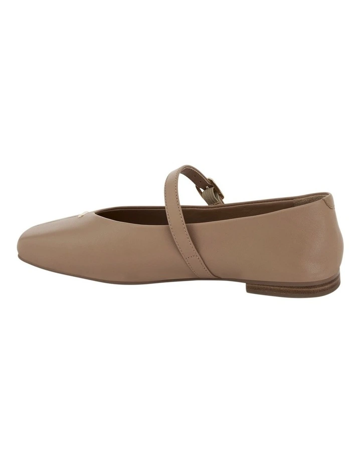 Pearl Ballet Flats in Nude Leather image 3