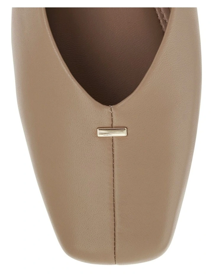 Pearl Ballet Flats in Nude Leather image 4