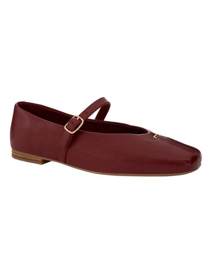 Pearl  Ballet Flats in Red Leather image 2