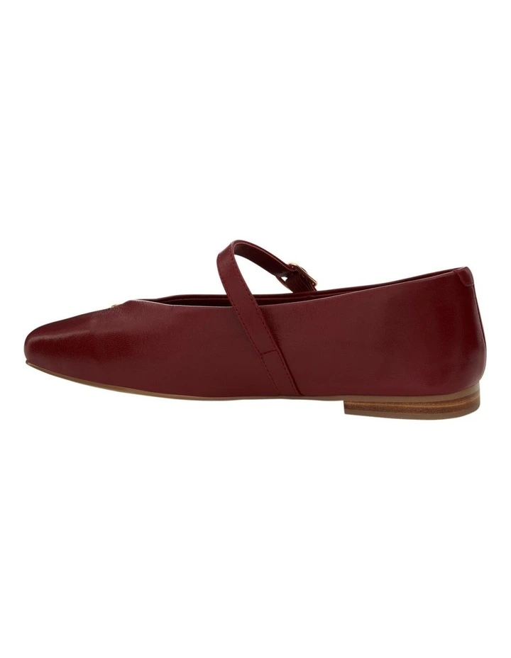 Pearl  Ballet Flats in Red Leather image 3