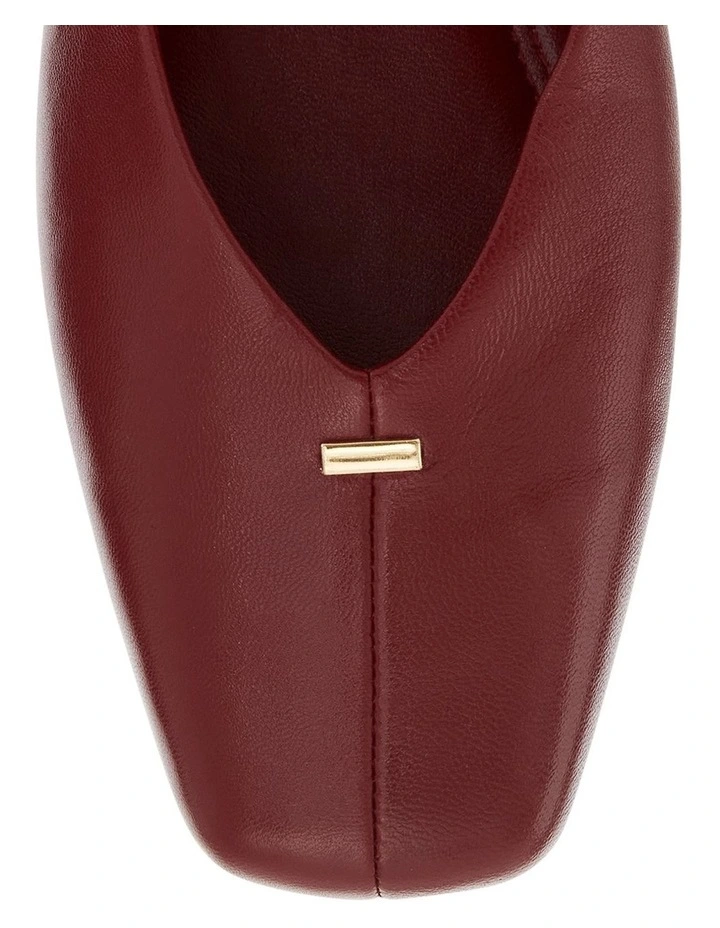 Pearl  Ballet Flats in Red Leather image 4