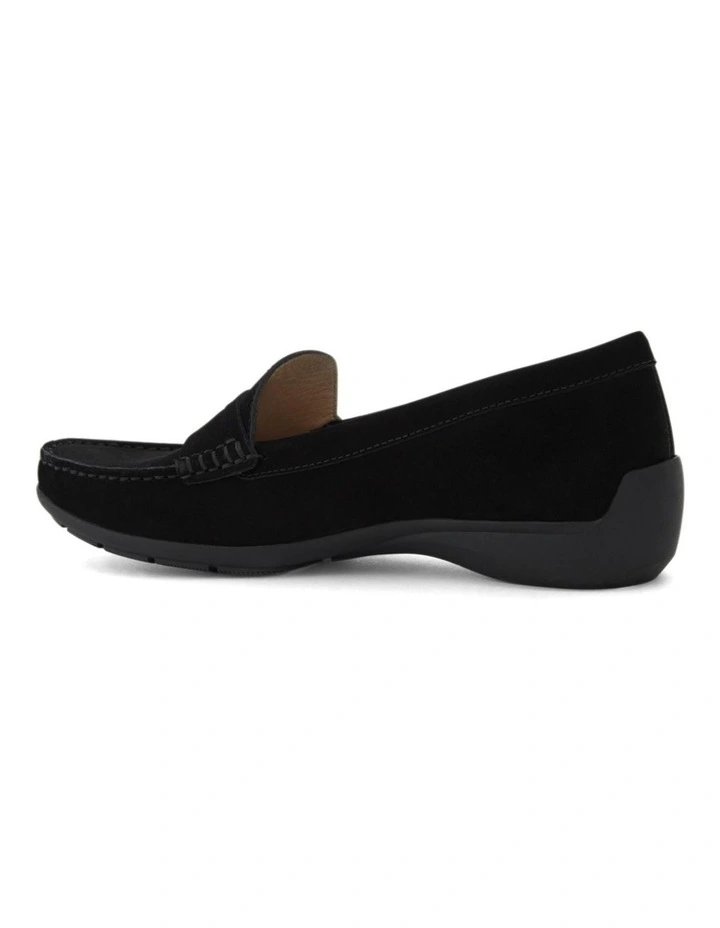Travis Loafers in Black Nubuck Leather image 3
