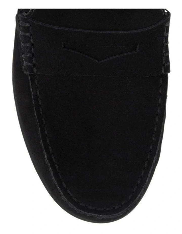 Travis Loafers in Black Nubuck Leather image 4