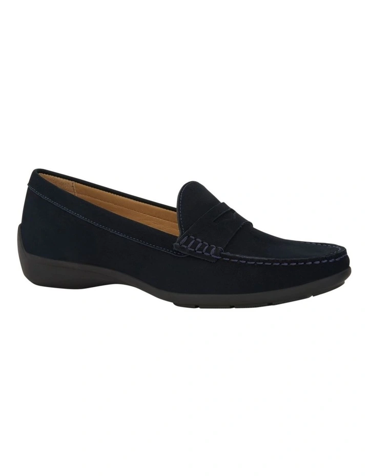 Travis Loafers in Navy Nubuck Leather image 2