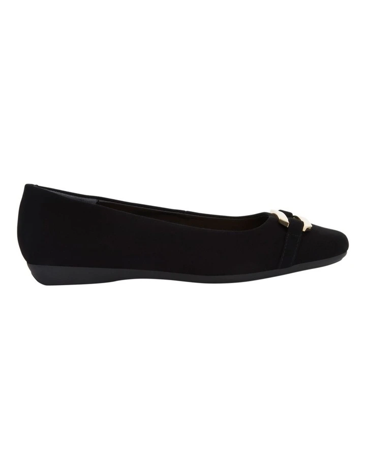 Twin Flat Shoes in Black Suede image 1