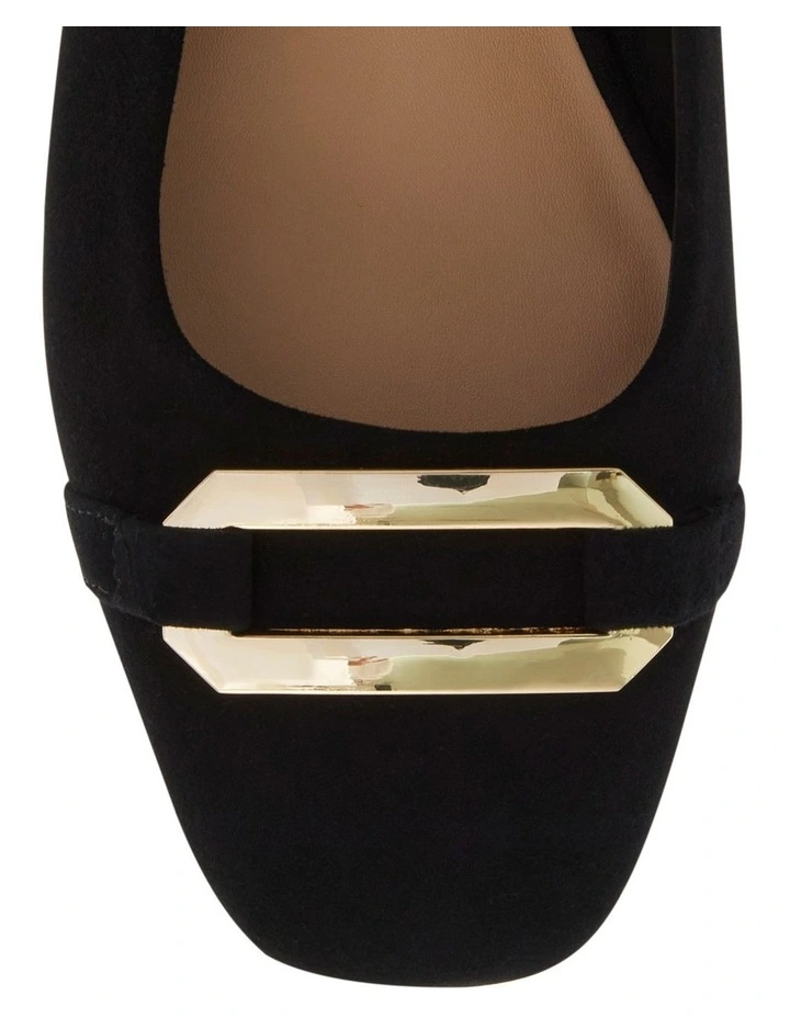 Twin Flat Shoes in Black Suede image 4