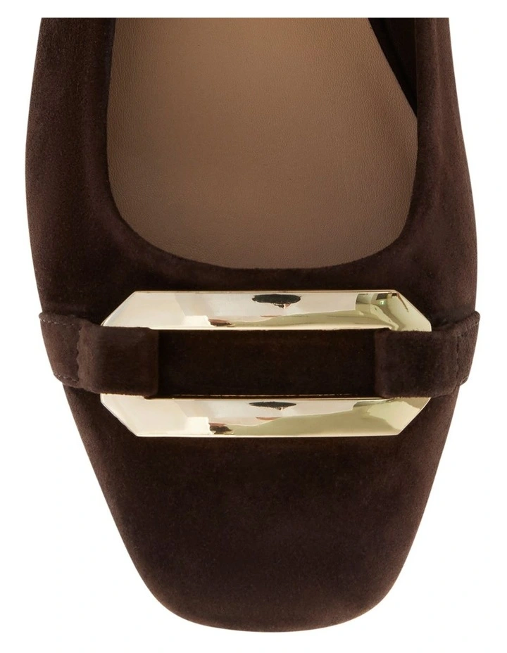 Twin Flat Shoes in Chocolate Suede image 4