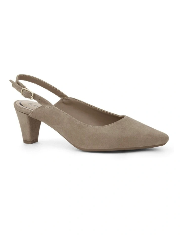 Agatha Heeled Shoes in Taupe Suede image 2