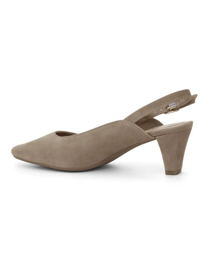 Agatha Heeled Shoes in Taupe Suede image 3