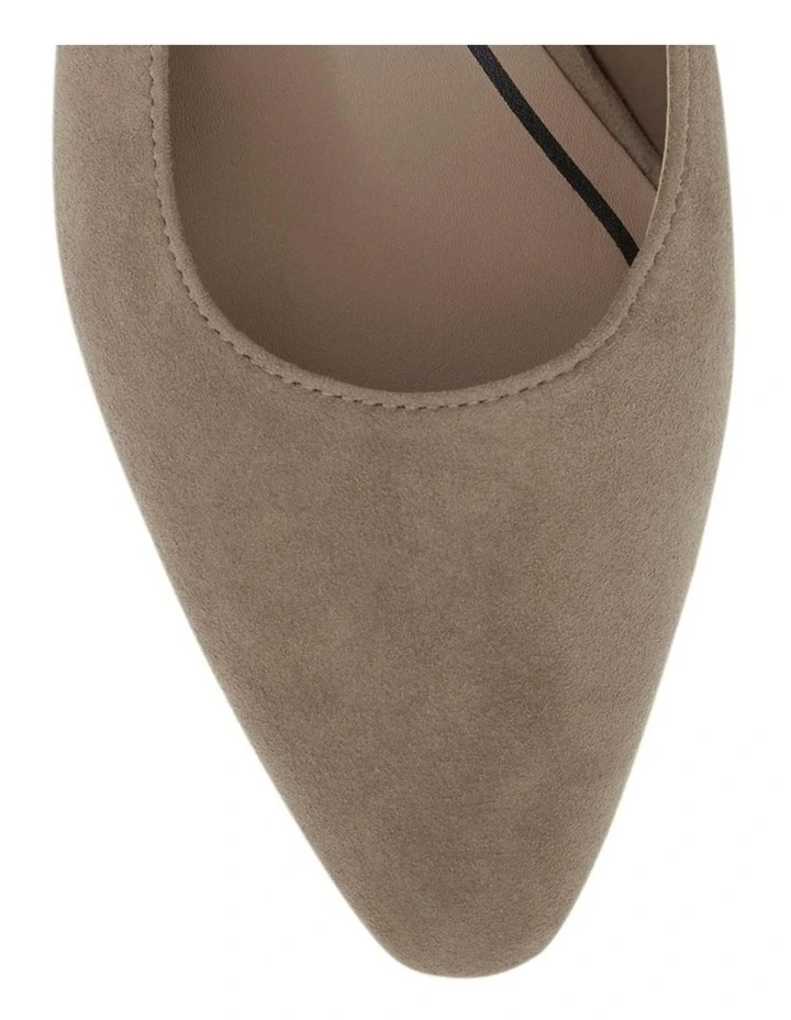 Agatha Heeled Shoes in Taupe Suede image 4