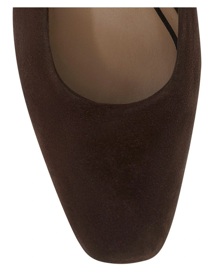 Nicole Heeled Shoes in Chocolate Suede image 4