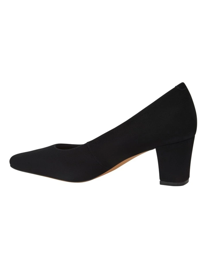 Nicole Heeled Shoes in Black Suede image 3