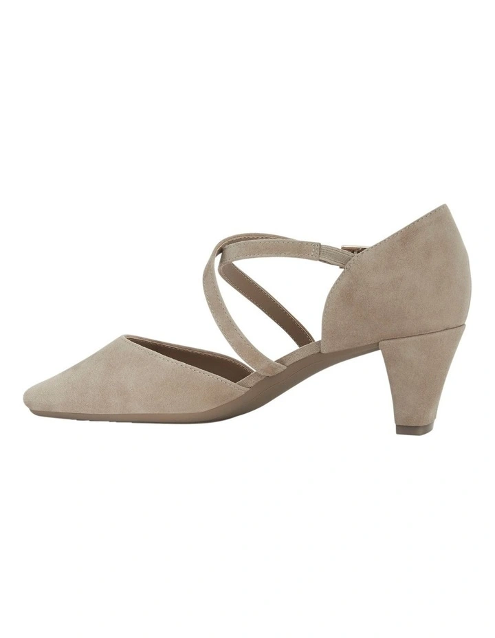 Adison Heeeld Shoes in Taupe Suede image 3
