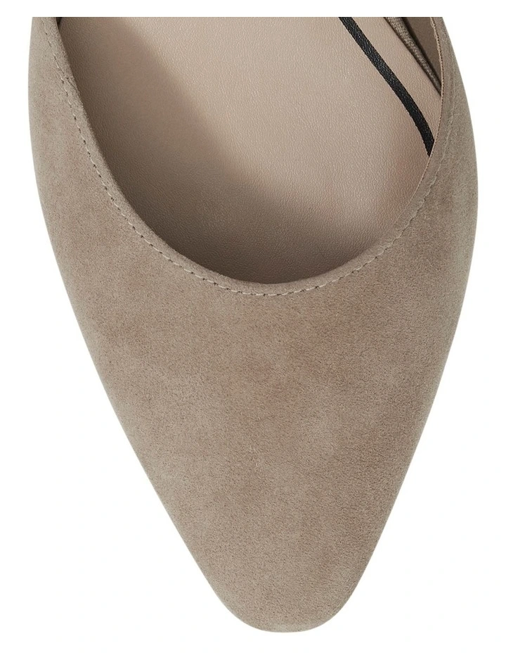 Adison Heeeld Shoes in Taupe Suede image 4