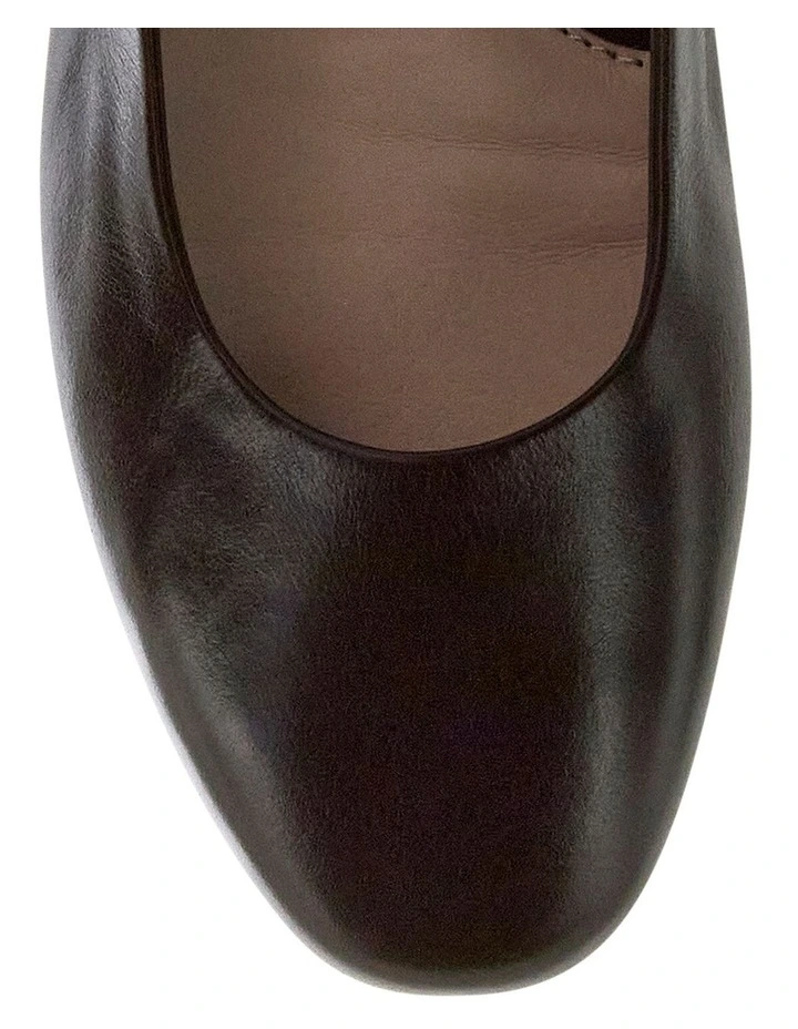 Athena Ballet Flats in Chocolate Leather image 4