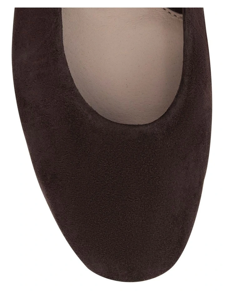 Athena Ballet Flats in Chocolate Suede image 4