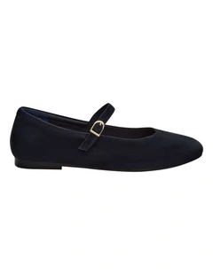 Athena Ballet Flats in Navy Suede