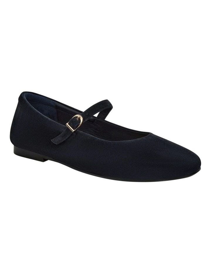 Athena Ballet Flats in Navy Suede image 2