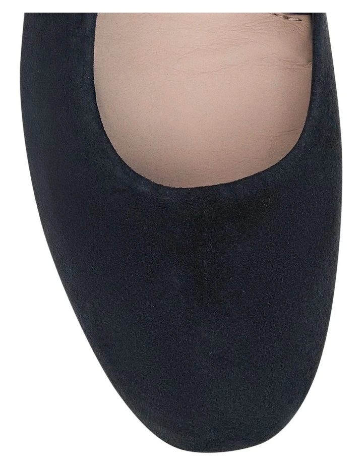 Athena Ballet Flats in Navy Suede image 4